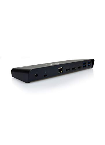 Station d'accueil triple écrans 4k USB-c Port Connect 85w hub multiport noir PC portable