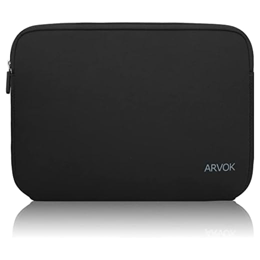 ARVOK 15 15,6 16 Pollici Sleeve per Laptop per MacBook Pro 16 Pollici/Impermeabile Neoprene Custodia Per Laptop/Borsa Per Notebook per MacBook/HP/Samsung/Dell/Lenovo/Asus/Acer, Nero