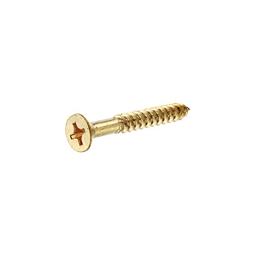 Hillman Tornillo para Madera de Latón No. 10 X 1 Phillips Cabeza Plana miniatura 1