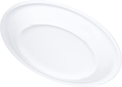 Carlisle FoodService Products Dallas Ware Reusable Plastic Plate with Rim for Buffets, Home, and Restaurants, Melamine, 9 Inches, White, Medium (Pack of 48) - Image 5