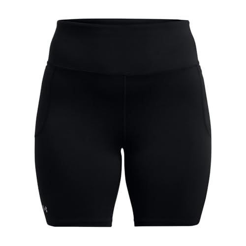 Under Armour Women's Movement Bike Shorts, (001) Black / / Metallic Silver, Medium by Under Armour - Image 4