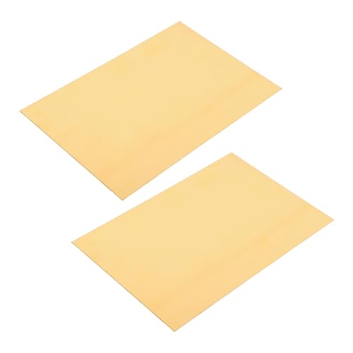 GLEAVI 2pcs Brass Sheet Plates for DIY Crafting Jewelry Making Electrical Repairs Thickness Accurate Dimensions for Industrial Use Versatile Brass Plates