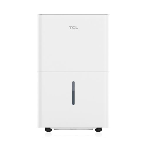 Image of TCL 25-Pint Capacity Quiet, Energy Efficient Portable Dehumidifier, Precise Humidity Control, Bucket or Continuous Drain, Compact Humidity Absorber for Home, Attic, Garage & Rooms up to 2000 Sq Ft