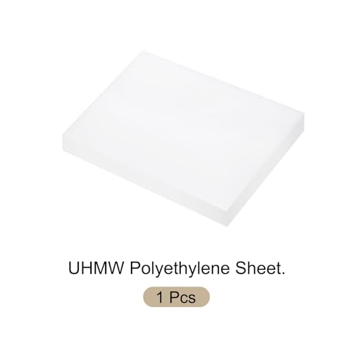 Image of 6 x 8 Inch UHMW Polyethylene Sheets, 3 /4 Inch Thick Ultra High Molecular Weight White Plastic Sheet [for Home, Industrial]