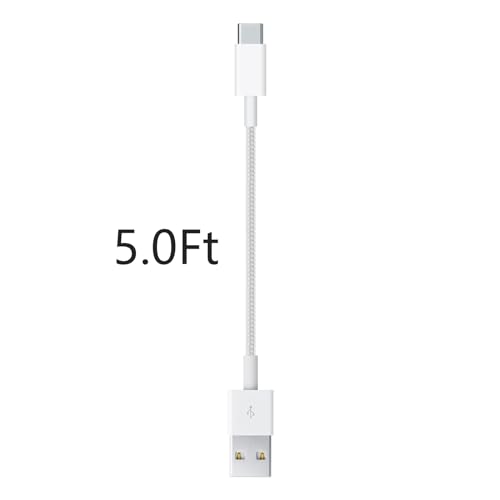 Image of 2 Pack USB A to USB C Woven Cable 60W for iPhone 16E 16 15 Pro Max Car Charger, iPhone 15 Carplay Cable Car Adapter iPad USB C Cord 10th, Air 5th 4th Mini 6th i 15 Pro Plus Charger Charging Cord