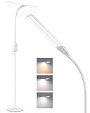 Homefire Stehlampe LED Wohnzimmer Leselampe dimmbar - Stehleuchte Büro 9W mit Timer & Memory Funktion Helligkeit und Farbtemperatur einstellbar Touch Standleuchte für Schlafzimmer Höhe: 158CM