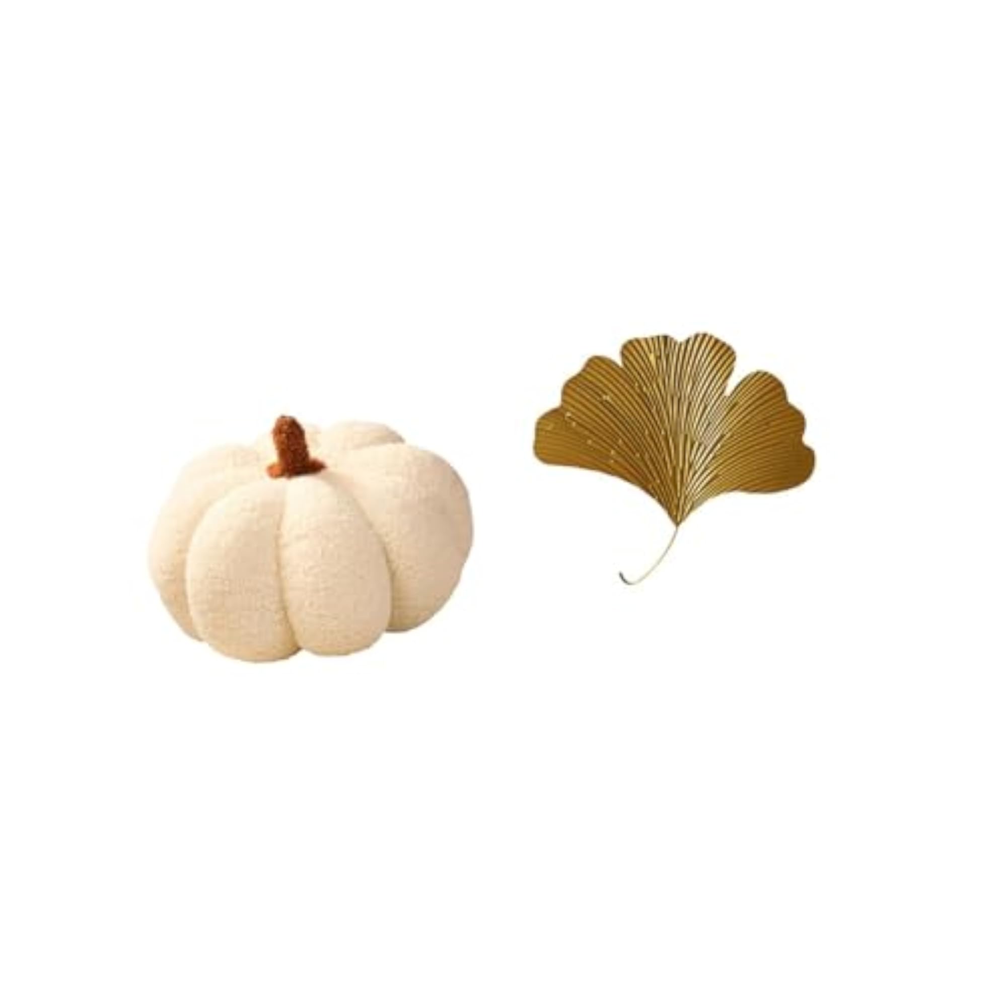 Ginkgo Pumpkin Plush Pillows for Autumn Decor