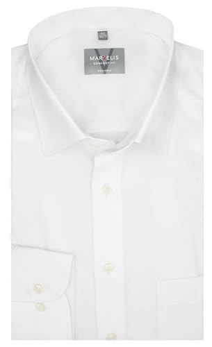 Marvelis Herren Hemd, Comfort Fit, Langarm 64cm, Bügelfrei, Weiss, New Kent Kragen, 100{cbeb564c5885e2270fc683050e86061299a561b3e115f52b2bb59d0f97247332} Baumwolle (42) Marvelis Herren Hemd, Comfort Fit, Langarm 64cm, Bügelfrei, Weiss, New Kent Kragen, 100{cbeb564c5885e2270fc683050e86061299a561b3e115f52b2bb59d0f97247332} Baumwolle (42)