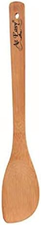 Az Easy Kitchen Utensil Tool Spatula Turner Cooking Baking kitchenware Heat Resistant eco-Friendly Bamboo Wood (Spatula)