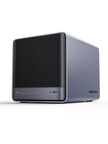 Image of MINISFORUM N5 Air 5-Bay Desktop NAS, AMD Ryzen 7 255(8C /16T) CPU, 16GB DDR5, 64GB SSD, 1x 10GbE, 1x 5GbE, 2x USB4(8K), 8K HDMI, OCuLink, 3x M.2 Slots, PCIe x16 Slot, Network Attached Storage(Diskless)