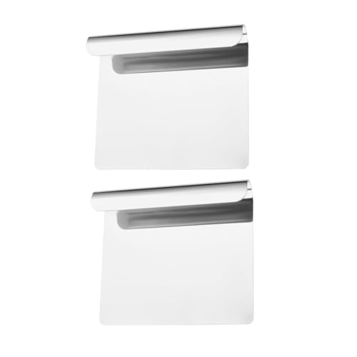 ABOOFAN 2pcs Stainless Steel Dough Chopper Pizza Cutter Versatile Kitchen Scraper for Cutting Dough Chopping Veggies and Baking Prep Easy to Clean and Maintain