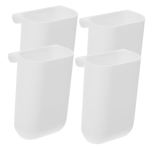 Parliky 4pcs Plastic Hanging Bucket Storage Cart Container Basket Collecting Waste Bin Scraps Can Countertop Trash Organizer