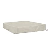 FUBESK Copertura per sabbiera da esterno beige 190T impermeabile da giardino box protezione antipolvere pulito per mobili da giardino scudo sabbiera 120 x 120 x 20 cm tosaerba trimmer carburatore