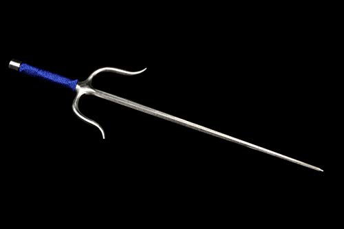 Kamikaze SAI Professional KOBUDO Stainless Steel, Octagonal, Blue String Grip, Pair (L (20.5