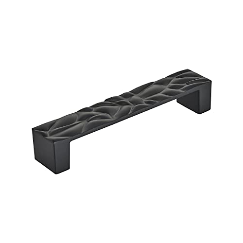 Amerock | Cabinet Pull | Matte Black | 5-1/16 inch (128 mm) Center to Center | Calathea | 1 Pack | Drawer Pull | Drawer Handle | Cabinet Hardware