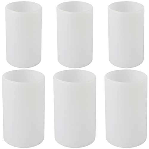 Moule à bougie cylindrique en silicone JEUIHAU Lot de 6 en 2 tailles pour résine et savon