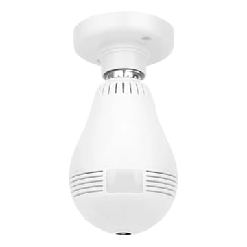 Lâmpada Camera Espiã IP Led Wifi Hd Lâmpada Câmera Segurança Panorâmica 360° - YODHE