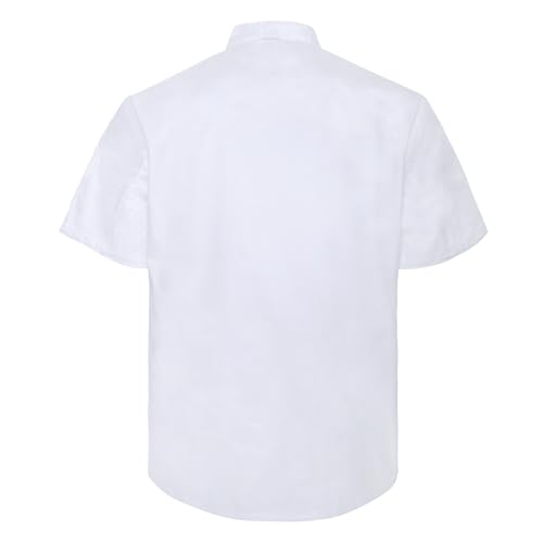 TopTie Unisex Short Sleeve Chef Coat Jacket