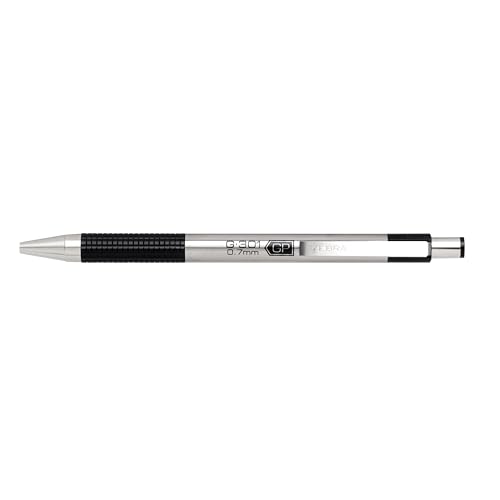 Zebra Pen F-301 Ballpoint Black Ink Fine Point 0.7mm Pen, Easy-Glide Ink, Stainless Steel Retractable, Non-Slip Grip, Professional Design, Ideal for Office, Journal and Planner Use, 4-Pack (27114)