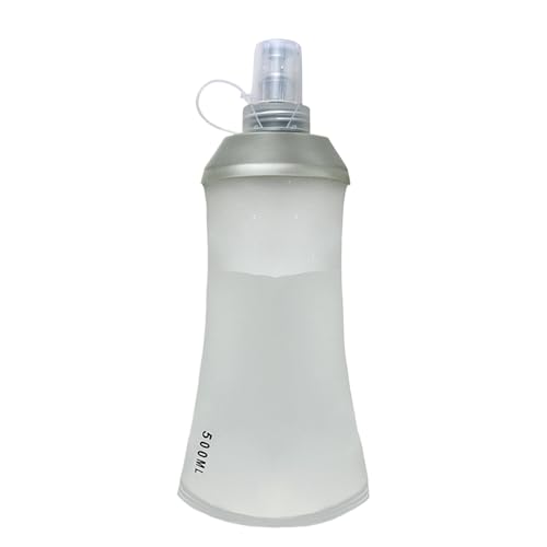 Soft Flask - Botella de agua plegable de 500 ml para paquete de hidratación, reutilizable, ligera, compacta y portátil para senderismo, camping, escalada, viajes, ciclismo, mochileros