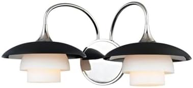 Miniatura 3 de Hudson Valley Lighting 1012-PN Barron - Aplique de pared con dos luces - 18.5 pulgadas de ancho por 8 pulgadas de alto, color acabado níquel pulido