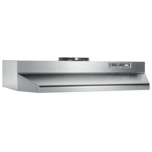 Broan-NuTone 424204 42-inch Under-Cabinet Range Hood with 2-Speed Exhaust Fan and Light, Stainless Steel