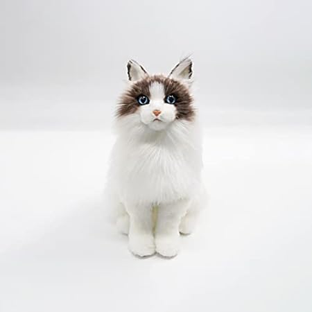 Amazon Co Jp Chongker ぬいぐるみ ハンドメイド リアル ぬいぐるみ おもちゃ コンパニオン ペットギフト 女性 誕生日 記念日 猫 恋人に 座っている猫 おもちゃ