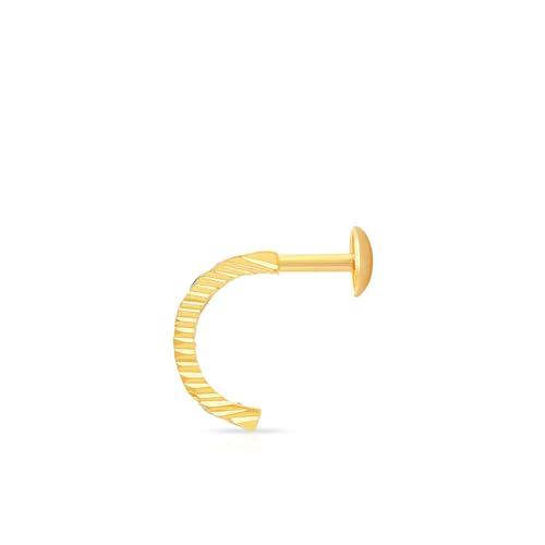 Malabar Gold & Diamonds Yellow Gold Nose Pin for Women 22 k | 22k BIS Hallmark (916) Nose Stud for Women and Girls with Piercing - Image 3