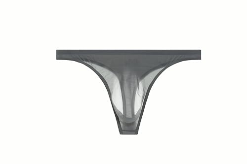 SOOMOOD Men's sexy thong with ultra-thin frosted flying ice silk seamless breathable quick-drying 3 Pack3