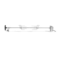 BURNHARD® Universal Drehspieß mit Motor, Elektrischer Grillspieß inkl. Fleischgabeln, Rotisserie für Gasgrill Fred 4- & 6-Brenner, Spießlänge: 90-110cm – Ansicht 2