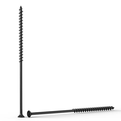 Qualihome #10 Coarse Thread Sharp Point Drywall Screw with Phillips Drive #2 Bugle Head, 1 Lb/Pound, Black, Ideal Screw for Drywall Sheetrock, Wood and More (5 Inch)