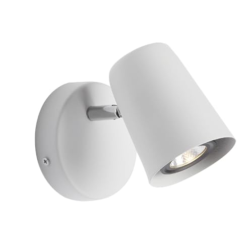Lámpara de pared de lectura para mesita de noche, mini aplique de pared de metal, luz de pared con ángulo ajustable, casquillo GU10, lámparas de pared modernas en blanco y negro para pasillo, sala de