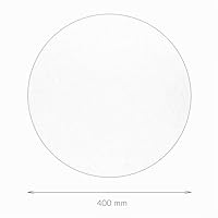 Wandlampe Metall rund Ø 40 cm Modern flach Schwarz indirektes Licht Wohnzimmer Flur Wandleuchte – Ansicht 8