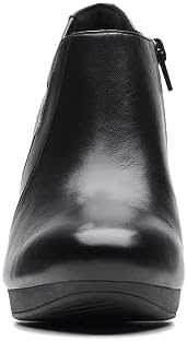 Clarks Women's Ambyr Hope Ankle Boot, Black Leather, 8.5 | Image 2