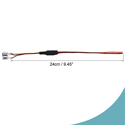 Meccanixity Dc 12V Touch Dimmer Switch With White Indicator Light 16Mm Diameter Snap-In Mount Silver Tone For Led Lights Strip Lights #TOP1