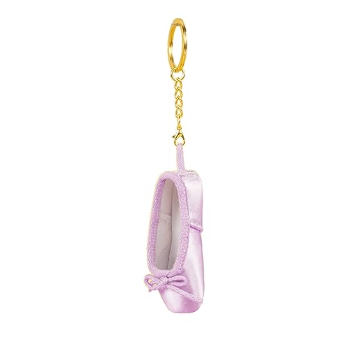 BIBABLYKE Mini Ballet Shoes Keychain Pointe Shoes Keyrings Handmade Pointe Shoe Charm Bag Penddant Gift for Dance Lovers3