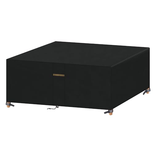 VANSHEIM Outdoor Table Covers Waterproof Rectangle Covers for Patio Furniture Set Cover for Garden Furniture Waterproof Anti-UV Oxford Fabric Outdoor Patio Furniture Cover 170x140x71cm