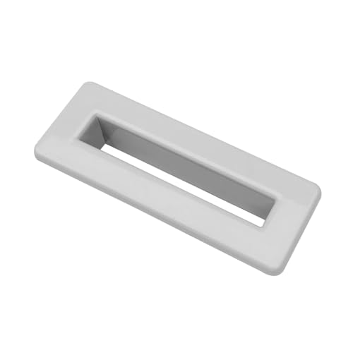 Cubierta de desbordamiento de fregadero blanca | Cubierta cuadrada para agujero de lavabo | Borde rectangular para lavabo de baño