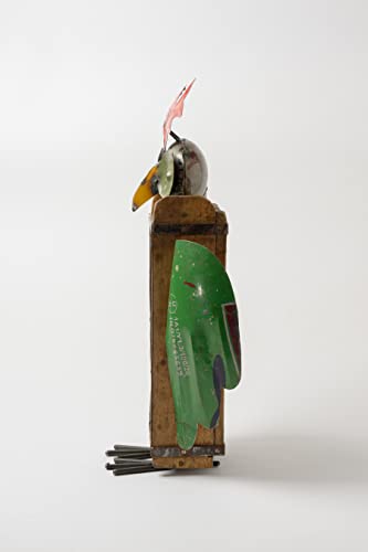 Porte-bouteille hibou en métal recyclé, idée cadeau déco originale - 7