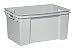 Produktbild Keter Crownest Recycling Box 50 l, Hellgrau, 58.7 X 39 X 30 cm, Aufbewahrungsbox aus Kunststoff mit Griff, stapelbar, Drehstapelbehälter