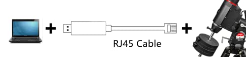 Washinglee Rj45 Control Cable For Skywatcher And Orion Mount, For Heq5 Pro, Azeq5, Azeq6, Eq6-R, Eq6-R Pro And Orion Sirius Mount, Eqmod Usb Console Cable For Skywatcher Goto Mount (6 Ft / 1.8M) #TOP2