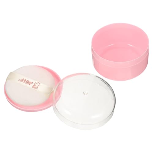 Healeved Body Powder Puff Case Portable Talc Cornstarch Container for Travel Use