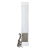 PetSafe Sliding Glass Pet Door - No-Cut DIY Install Doggy Door for Renters - Aluminum Frame - Adjustable Height 91 7/16" to 96" - Ideal for Large Dogs Up to 130 lb - White