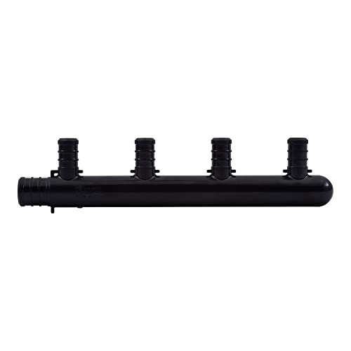 SharkBite 4 Branch Poly Crimp Multi Port Tee x 3/4 Inch Closed Trunk with 1/2 Inch Branches, PEX Pipe, PE-RT, UPMPT4C by SharkBite - Used condition - US$15.51