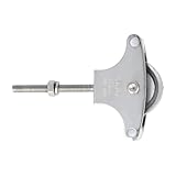Amig - Wäscheleinenrolle - Seilrolle, Umlenkrolle - mit Schraube M6 x 60 mm - Ø 39 mm - Edelstahl - Metallfarben
