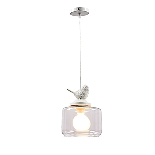Chandelier oiseau pour chambre suspension LED blanche 20cm