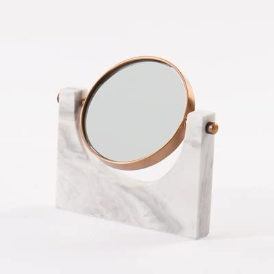 Tabletop Mirror Mirror Bathroom Wall-Mounted Dressing Table Nordic Modern Minimalist Dressing Table Vanity Mirror Bedroom Model Room Decoration Marble Mirror Cosmetic Mirror (Color : B)