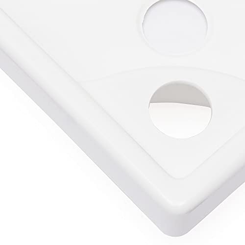 Ceramic Bathroom Corner Sink, Boat Caravan Rv Camper White Triangular Sink Small Wall Mount Vessel Sink Triangle Cloakroom Basin Mini Vanity Space Bathroom Sink, Faucet Is Not Included #TOP3