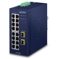 Photos - Switch PLANET IP30 Industrial 16-Port 10/100/1000T 2-Port 1000X IGS-1820TF 10/100 