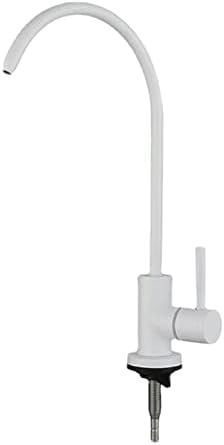 Kitchen Faucets Water Filter Faucet,Gooseneck Single Cold Water Filter Faucet for Kitchen Sink,White